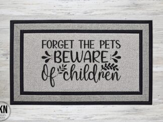 Funny Doormat – “Beware of Children” Welcome Mat