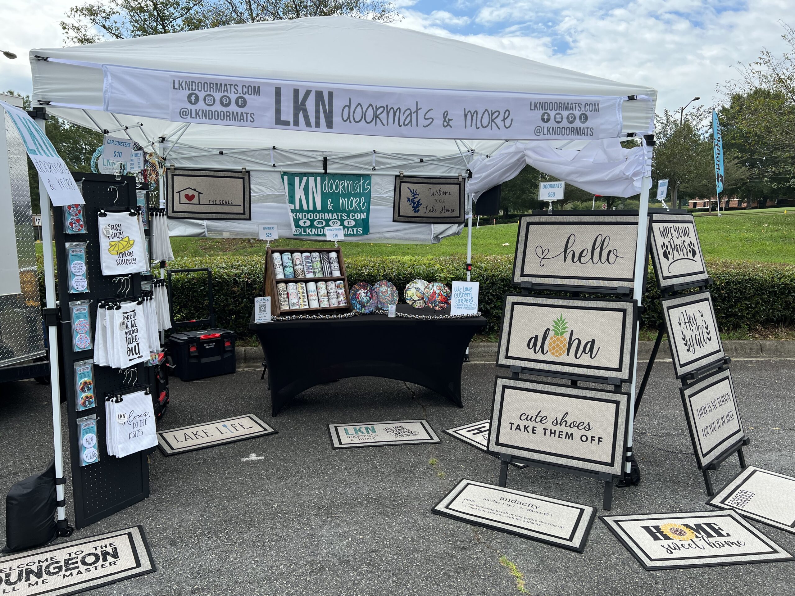 Our vendor setup at Sardis Marketplace, Charlotte NC on July 22nd 2023