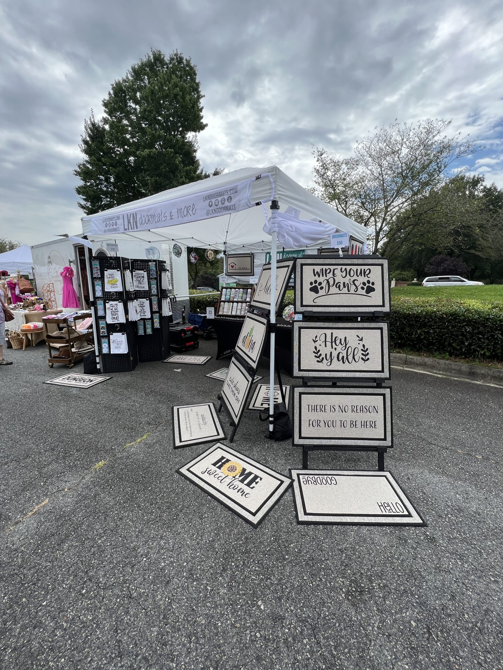 Our vendor setup at Sardis Marketplace, Charlotte NC on July 22nd 2023