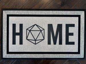 Photo of client order of our DnD inspired HOME doormat