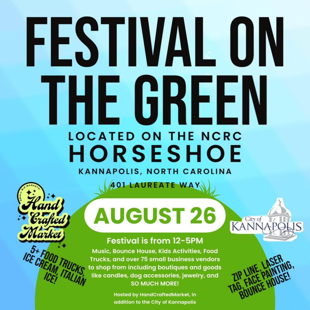 Infographic for Festival on the Green - August 26, 2023, Kannapolis NC