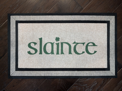 Customer photo of Slainte doormat with shamrock accent