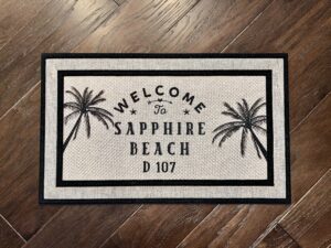 Client picture of a special request for one of our Beach themed doormats